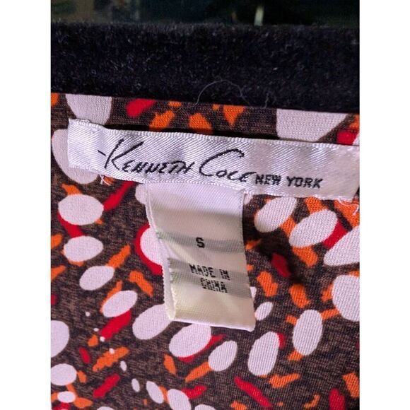 Kenneth Cole Faux Wrap Orange Brown Sleeveless Women's Small - Picture 3 of 5